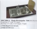  Single Rectangular Sink Sacrarium With Hinged Cover & Lock (A1): 2084 Style 